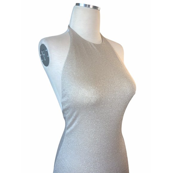 REVOLVE x Lovewave The Clarke Gold Halter Dress XXSmall New - Picture 5 of 10